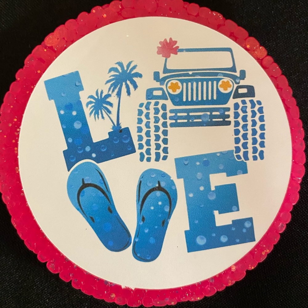 Jeep Love car freshie